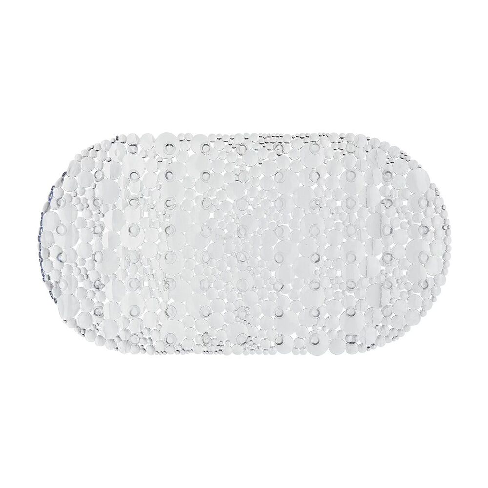 Comfort Bay Non-Slip Tub Mat Clear 100% PVC 26.5" x 14.7" Bubbles Suction Cups